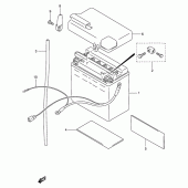 Схема вузла: Акумулятор для Suzuki VS600 Intruder 600