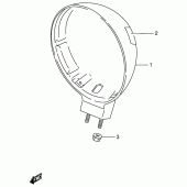 Схема вузла: Кожух фари для Suzuki VS800 Intruder 800