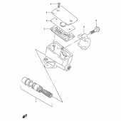 Схема вузла: Передній гальмівний циліндр Suzuki GSX750 Katana