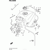Схема вузла: Паливний бак (Gsx-S1000Al7 E33) для Suzuki GSX-S1000
