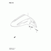 Схема узла: Переднее крыло (Gsf650ul1 e21) для Suzuki GSF650 Bandit S