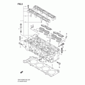 Схема вузла: Головка циліндра Suzuki GSX-R1000