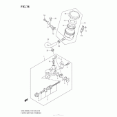 Схема узла: Передний тормозной цилиндр для Suzuki GSX-R600