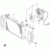 Схема вузла: Радіатор для Suzuki SV650
