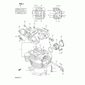 Схема вузла: Головка циліндра для Suzuki DR650 DR650R