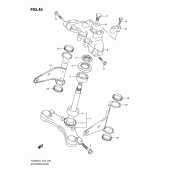 Схема вузла: Рульова траверса для Suzuki TU250