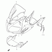 Схема вузла: Передній обтічник (Sv650sk3/suk3) для Suzuki SV650