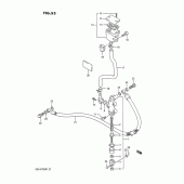 Схема вузла: Задній гальмівний циліндр Suzuki GSX-R750