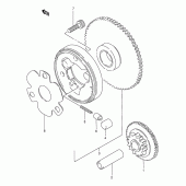 Схема вузла: Привід стартера Suzuki GSX250 Across