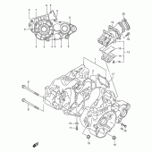 Схема вузла: Картер двигуна для Suzuki RMX250