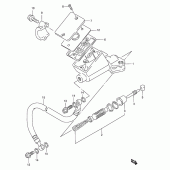 Схема вузла: Головний циліндр зчеплення (Model s/t/v/w) для Suzuki GSX-R1100