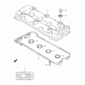 Схема вузла: Клапанна кришка Suzuki GSX-R600