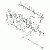 Схема вузла: Дросельна заслінка (Model k2/k3) для Suzuki GSX1300 Hayabusa