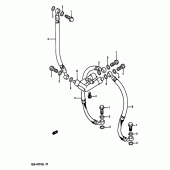Схема узла: Передний тормозной шланг (Model l) для Suzuki GSX-R1100