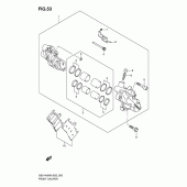 Схема узла: Передний тормозной суппорт для Suzuki GSX1400