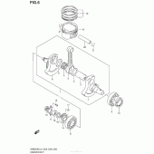 Схема вузла: Колінчастий вал & Поршень для Suzuki DR650 DR650SE