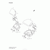 Схема вузла: Передній бардачок для Suzuki AN400 Burgman (EU analogue of SkyWave)
