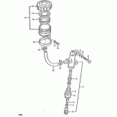 Схема узла: Задний тормозной цилиндр для Suzuki GSX750