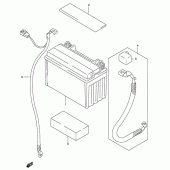 Схема вузла: Акумулятор для Suzuki GSX600 Katana