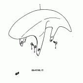 Схема узла: Переднее крыло (Model l) для Suzuki GSX-R1100