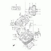 Схема узла: Головка цилиндра для Suzuki TU125