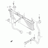 Схема вузла: Олійний охолоджувач для Suzuki GSX600 Katana