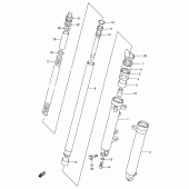 Схема вузла: Передня вилка для Suzuki GS500