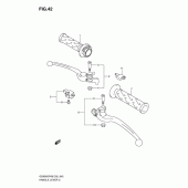 Схема вузла: Ручки керма для Suzuki GSX650