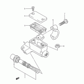 Схема вузла: Передній гальмівний циліндр (Model k/l/m) для Suzuki RM250