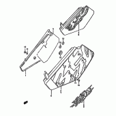 Схема вузла: Бічні панелі (Model n/p/r) для Suzuki DR350