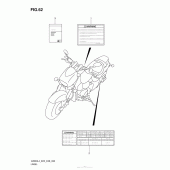 Схема вузла: Інформаційні наклейки (Vz800L4 E28) для Suzuki VZ800 Boulevard M50