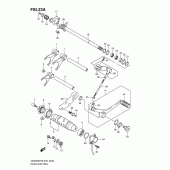 Схема вузла: Копірний вал & Вилки & Вал перемикання (Model k9/l0) для Suzuki GSX650