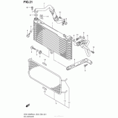 Схема узла: Масляный охладитель для Suzuki GSX1300 Hayabusa