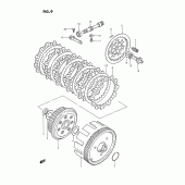 Схема вузла: Зчеплення для Suzuki TS185