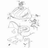 Схема вузла: Паливний бак (Sv1000sk3/s1k3/s2k3) для Suzuki SV1000
