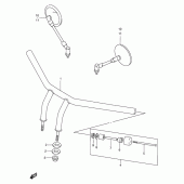 Схема вузла: Кермо & Тросики для Suzuki VZ800 Marauder