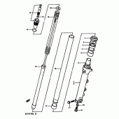 Схема узла: Передняя вилка (Model k) для Suzuki GSX-R1100