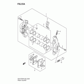 Схема вузла: Передній гальмівний супорт (Gsx-r750xk5/u2xk5) для Suzuki GSX-R750
