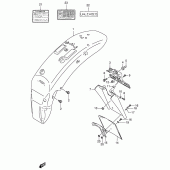 Схема вузла: Заднє крило (Model t/v) для Suzuki VS600 Intruder 600