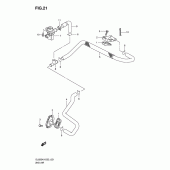 Схема узла: Система индукции воздуха для Suzuki DL650 V-Strom