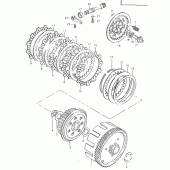 Схема узла: Сцепление для Suzuki TS125