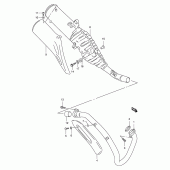 Схема вузла: Вихлопна система Suzuki XF650 Freewind