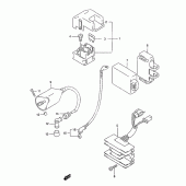 Схема вузла: Електроустаткування для Suzuki GZ125 Marauder