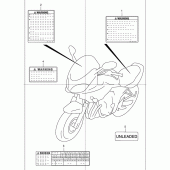 Схема вузла: Інформаційні наклейки (Model k1) для Suzuki GSF1200 Bandit