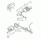 Схема узла: Поворотники (E39) для Suzuki TS250