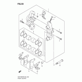 Схема узла: Передний тормозной суппорт для Suzuki GSX-R600