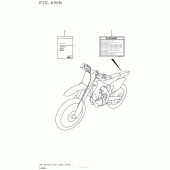 Схема вузла: Інформаційні наклейки (Rm-Z450L5 E28) для Suzuki RM-Z450