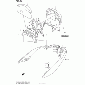 Схема вузла: Pillion Rider Handle (An400Zal4 E28) для Suzuki AN400 Burgman (EU analogue of SkyWave)