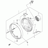 Схема вузла: Фара (Sv1000 e2/e19 sv1000u1/u2 e19) ​​для Suzuki SV1000