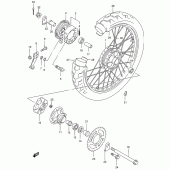 Схема вузла: Заднє колесо Suzuki GZ250 Marauder